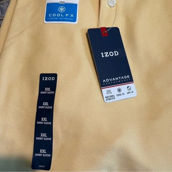 🆕 IZOD Men's Yellow Polo Shirt 2X - Picture 9 of 9